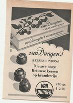 Retro reclame 1952 Van Dungen chocolade kersen bonbons, Verzenden, Overige typen