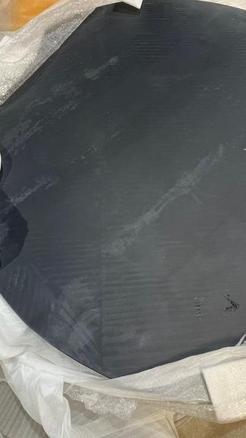 Rond tafelblad zwart - ø120 cm - Mangohout - Zonder poot beschikbaar voor biedingen