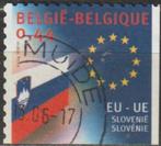 M 361. Belgie 3351 gest. Vlag Slovenie, Verzenden, Gestempeld, Overige thema's