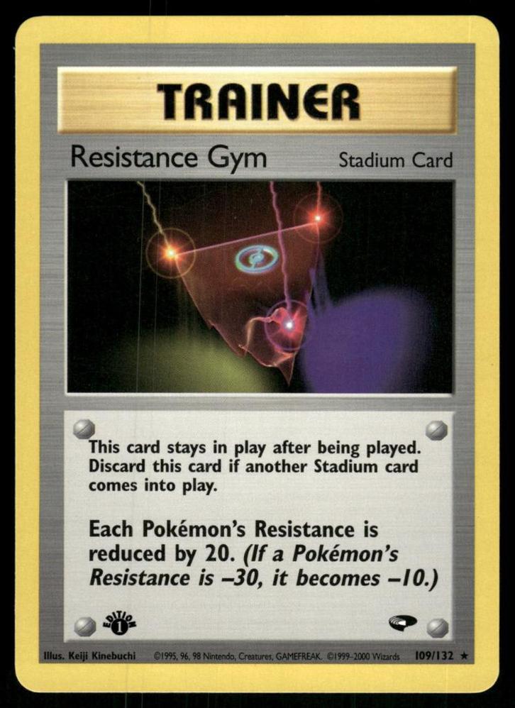 Resistance Gym 109/132 - Gym Challenge (1st edition), Hobby en Vrije tijd, Verzamelkaartspellen | Pokémon, Gebruikt, Verzenden