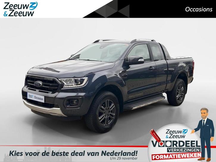 Ford Ranger 2.0 EcoBlue Wildtrak Supercab 213pk automaat | D, Auto's, Ford, Bedrijf, Te koop, Ranger, 4x4, ABS, Achteruitrijcamera