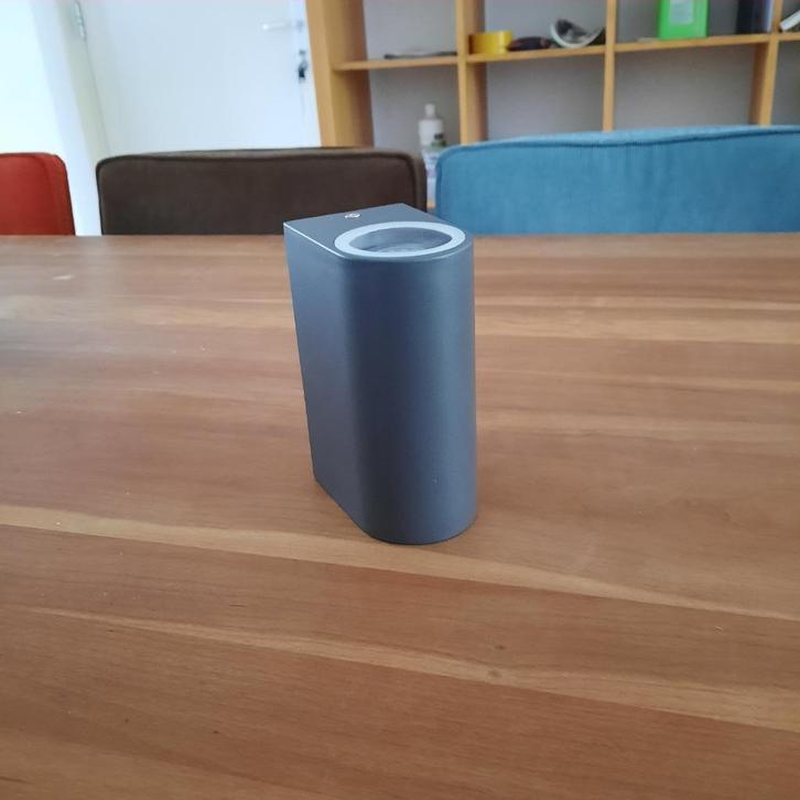 2 x buitenlamp Brighton antraciet met 2 led's van Gamma, Tuin en Terras, Buitenverlichting, Nieuw, Wandlamp, Aluminium, 50 tot 250 watt