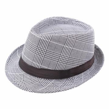 Geruite trilby hoed / heren dames zomer pork pie beschikbaar voor biedingen