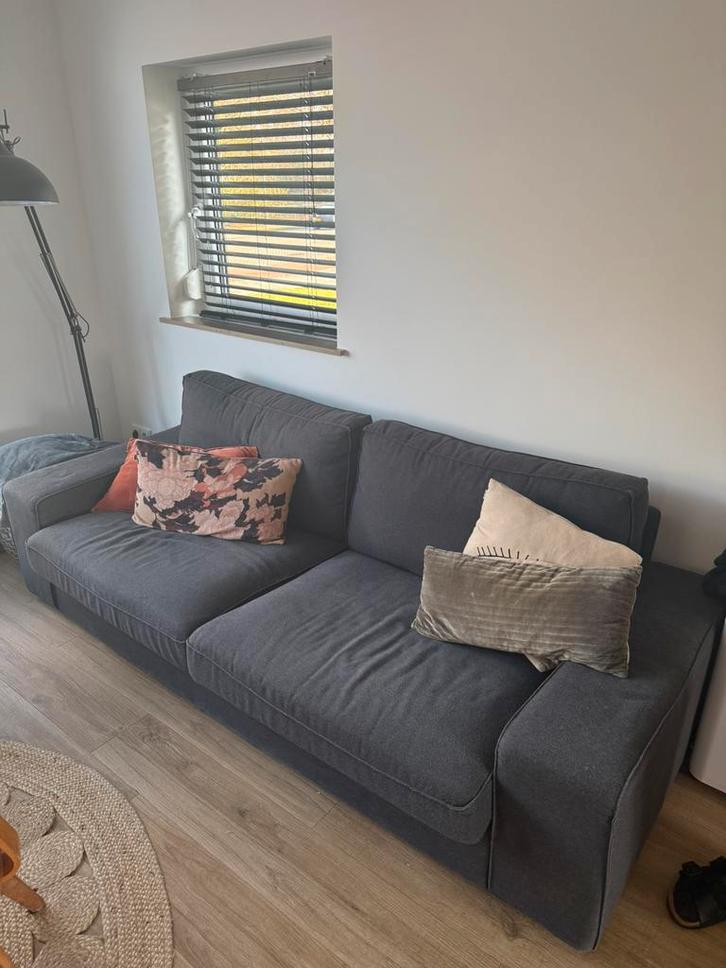 Bank ikea, kivik donker grijs, Huis en Inrichting, Banken | Sofa's en Chaises Longues, Gebruikt, Driepersoons, 200 tot 250 cm