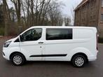 Ford TRANSIT CUSTOM 280 2.0 TDCI L1H1 DC - Airco - Trekhaak, Auto's, 4 cilinders, Wit, Origineel Nederlands, Bedrijf