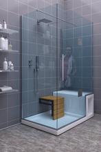 Badkamerkrukje Douche stoel Krukje Wandmontage Opklapbaar, Diversen, Verpleegmiddelen, Ophalen of Verzenden, Zo goed als nieuw