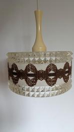 Franse Retro Vintage hanglamp perspex stof jaren 70, Ophalen of Verzenden, Stof, Minder dan 50 cm