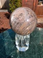 Zwarte maansteen bol 7cm, Verzenden, Mineraal