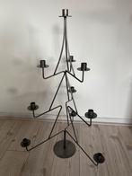Smeedijzeren Kerst Kandelaar - 80x40cm, Huis en Inrichting, Woonaccessoires | Kandelaars en Kaarsen, Zwart, Ophalen of Verzenden