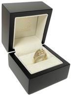 Gouden Heren Pink Ring 0.20 ct Briljant Geslepen Diamant, 18 tot 19, Onbekend, Ophalen of Verzenden, Zo goed als nieuw