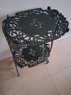 bijzettafeltje, Huis en Inrichting, Minder dan 55 cm, Gebruikt, Metaal of Aluminium, Vierkant