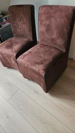 Twee bruine stoelen, Huis en Inrichting, Ophalen, Zo goed als nieuw, Minder dan 75 cm