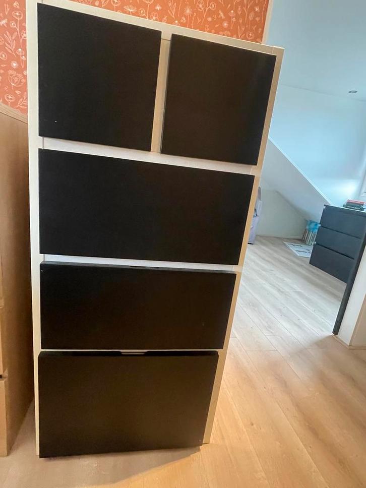 Ikea Ladekast met zwarte fronten, Huis en Inrichting, Kasten | Dressoirs, Zo goed als nieuw, 50 tot 100 cm, 50 tot 75 cm, Met lade(s)