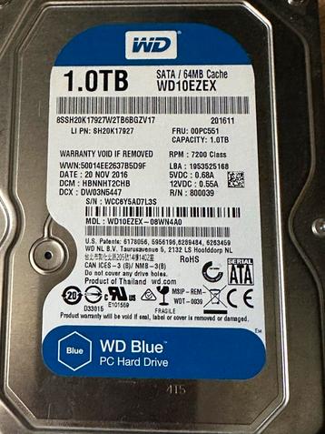 Western Digital 1TB HDD - Betrouwbare Opslag beschikbaar voor biedingen