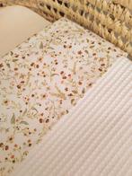 Wieglaken bloem ecru met olijf en brique, Ophalen of Verzenden, Nieuw, 100 cm of meer, Overige typen