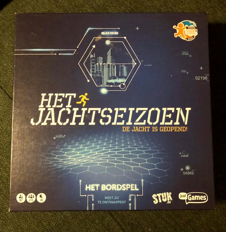 Just Games Het Jachtseizoen - het bordspel, Hobby en Vrije tijd, Gezelschapsspellen | Bordspellen, Zo goed als nieuw, Drie of vier spelers