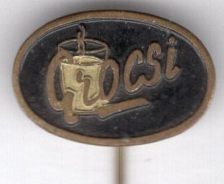 Grocsi koper dranken speldje ( P_101 ), Verzamelen, Speldjes, Pins en Buttons, Zo goed als nieuw, Speldje of Pin, Merk, Verzenden