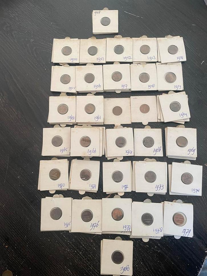 Partij 1 Cent Munten 1948-1980 - Complete Jaargangen?, Postzegels en Munten, Munten | Nederland, Losse munt, 1 cent, Koningin Juliana