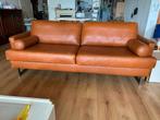 Mooie cognac lederen 3-zits bank, Huis en Inrichting, Banken | Bankstellen, Ophalen, Gebruikt, 200 tot 250 cm, Leer