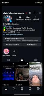 Instagram account (15k & 1,6m maandelijks bereik), Nieuw, Ophalen of Verzenden