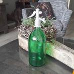 Vintage Groene Sifonfles/ spuitfles, Antiek en Kunst, Ophalen of Verzenden