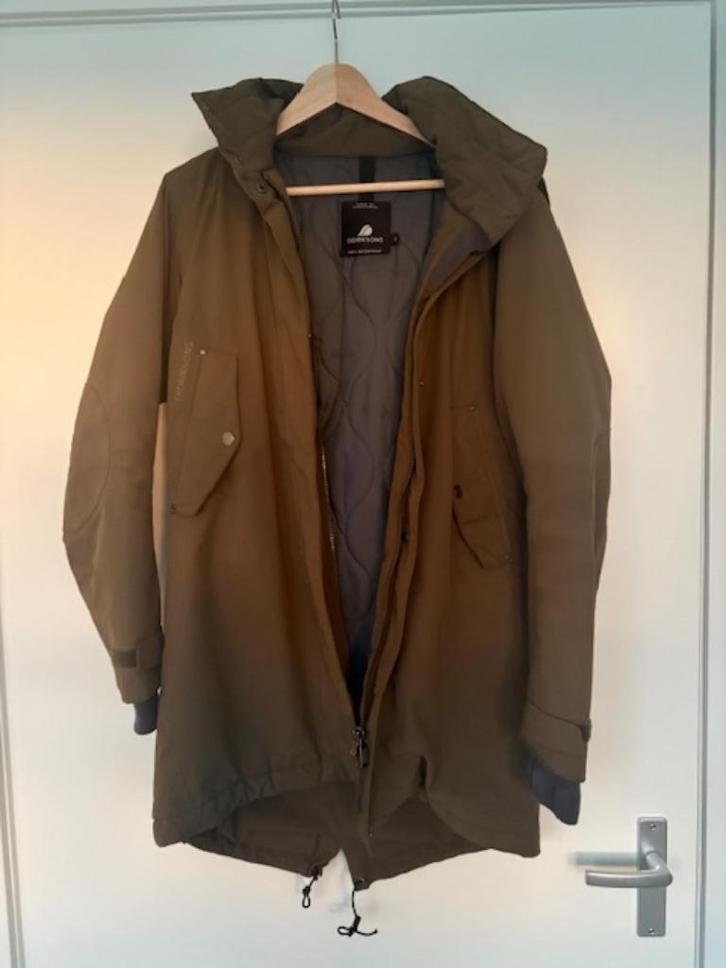 Didriksons Parka- Winterjas  - Maat 36- Khaki, Kleding | Dames, Jassen | Winter, Zo goed als nieuw, Maat 36 (S), Groen, Ophalen of Verzenden