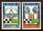 Aruba 180/1 postfris Vrijmetselarij 1996, Postzegels en Munten, Verzenden, Postfris