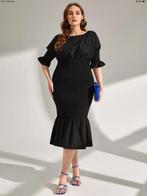 Nieuwe zwarte feestelijke jurk mt. 48, Ophalen of Verzenden, Zo goed als nieuw, Zwart, Jurk