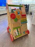 Houten Loopkarretje met Activiteiten, Ophalen, Zo goed als nieuw, Knutselen, Met geluid