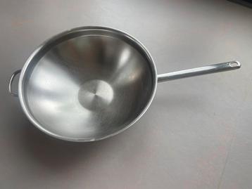 DeMeyere wok, 38 cm, inductie beschikbaar voor biedingen