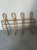 Rotan kapstok kapstokje riet 4 haaks wandrek, Huis en Inrichting, Wandkapstok, Ophalen of Verzenden, Zo goed als nieuw, Minder dan 100 cm