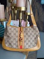 Prachtige Gucci ❤️ GG Monogram Jackie handbag tas, Ophalen of Verzenden, Bruin, Handtas
