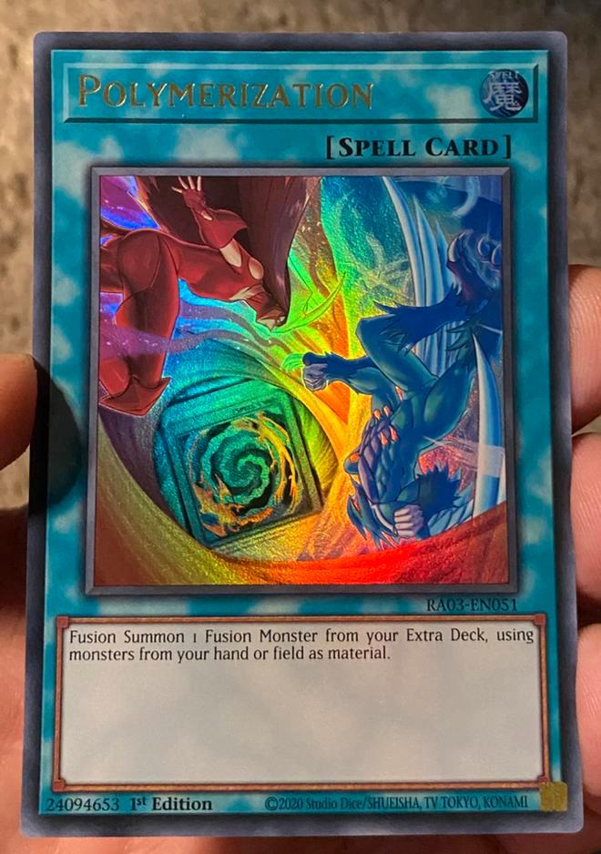 Yu-Gi-Oh! Polymerization RA03 1st  Edition Hero Print !, Hobby en Vrije tijd, Verzamelkaartspellen | Yu-gi-Oh!, Zo goed als nieuw