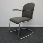Gispen 413 RL Dutch Originals Design Stoelen | Grijs | Slede, Huis en Inrichting, Gebruikt, Ophalen of Verzenden, Metaal, Grijs