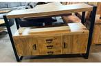 Massief Mango Dressoir 135cm - Industrieel Design, Huis en Inrichting, Kasten | Dressoirs, Ophalen, Outletliving7@gmail.com, 100 tot 150 cm
