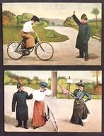 Fiets Politie Rijwiel Feminisme Kaart Harich Friesland, Ophalen of Verzenden, Voor 1920, Gelopen, Voertuig