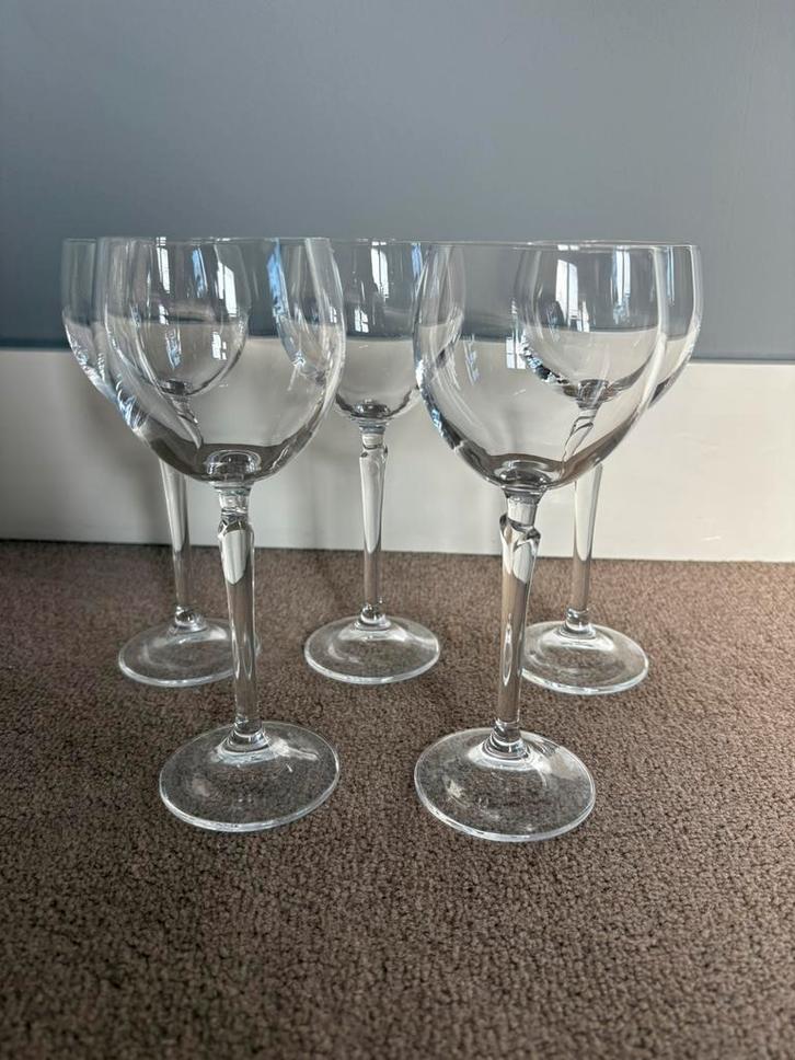 5 Mooie kristallen wijnglazen, Verzamelen, Glas en Borrelglaasjes, Zo goed als nieuw, Overige typen, Ophalen of Verzenden