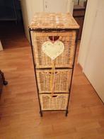 Kastje met rieten manden., Ophalen, 25 tot 50 cm, Minder dan 50 cm, Minder dan 100 cm