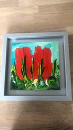 Schilderij in metalen baklijst van Ad van Hassel, Ophalen of Verzenden