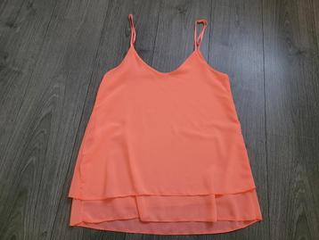Neon oranje spaghetti topje maat M ~ JB0077 beschikbaar voor biedingen