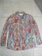 Laura Kent blouse maat 46 blauw / roze lange mouwen, Maat 46/48 (XL) of groter, Ophalen of Verzenden, Zo goed als nieuw, Roze