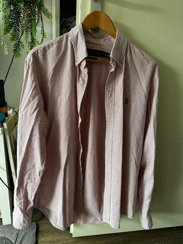 Ralph Lauren (Large) - Slim fit, stretch, roze gestreept beschikbaar voor biedingen