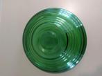 Fruitschaal groen glas Copier Leerdam artdeco 25cm, Ophalen of Verzenden