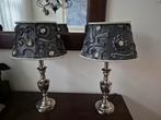 Set van 2 tafel lampen zilver / grijs, Ophalen of Verzenden, Zo goed als nieuw, Minder dan 50 cm