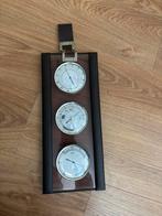 Vintage Weerstation met Barometer en Thermometer, Audio, Tv en Foto, Weerstations en Barometers, Ophalen of Verzenden, Gebruikt