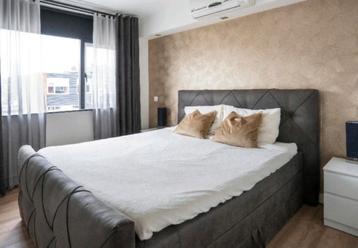 Boxspring met opbergruimte antraciet lederlook180x200 Nieuw! beschikbaar voor biedingen