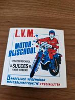645, Sticker L.V.M. Motor Rijschool verkeersschool "succes", Ophalen of Verzenden, Zo goed als nieuw