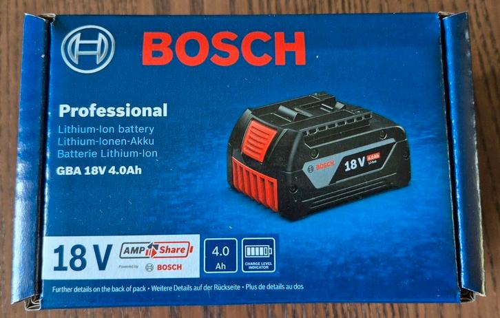 Bosch pro accu 18V 4.0Ah nieuw in doos, Doe-het-zelf en Verbouw, Gereedschap | Machine-onderdelen en Toebehoren, Nieuw, Ophalen of Verzenden