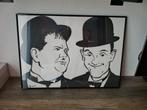 Prent Laurel en Hardy, Ophalen, 50 tot 75 cm, Zo goed als nieuw, Schilderij