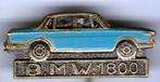 BMW 1800 blauw op zilverkleurig classic auto speldje( E_019), Verzenden, Nieuw, Transport, Speldje of Pin